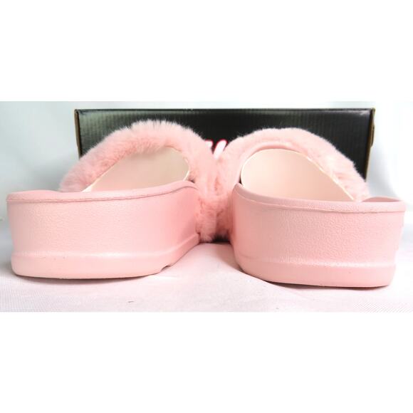 New FILA Pink Furry Chic Women's Slide Sandals Sz 8 EU 39 - Picture 6 of 10